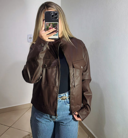Jaqueta Couro Fake