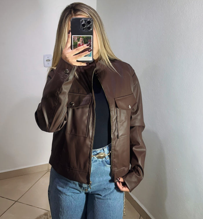 Jaqueta Couro Fake